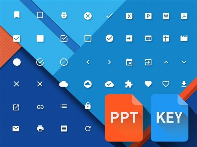 Material Design Powerpoint & Keynote icons (Custom)