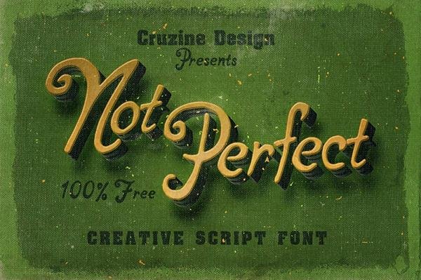 Not Perfect – Free Font (Custom)