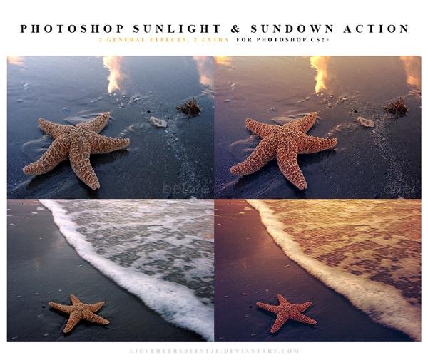 PHOTOSHOP ACTIONS SUNLIGHT AND SUNDOWN (Custom)