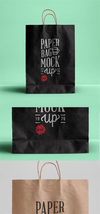 PSD Paper Bag Mockup Template (Custom)