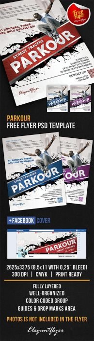 Parkour – Free Flyer PSD Template + Facebook Cover (Custom)