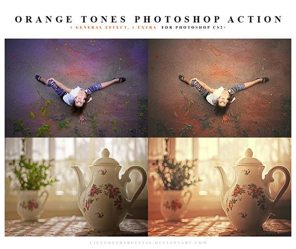 Photoshop Orange Tones Action (Custom)