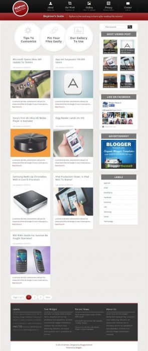 PickPress Responsive Personal Blog Blogger Template (Custom)