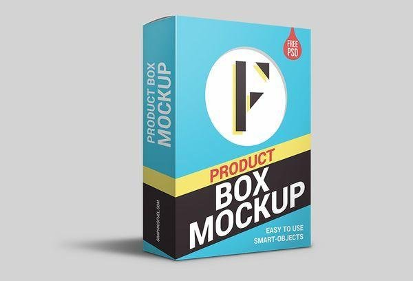 Product Packaging Box PSD Mockup (Custom)