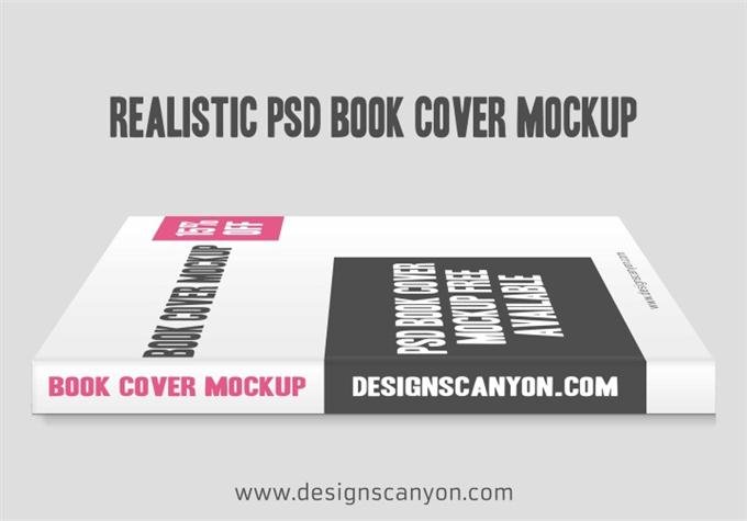 Realistic PSD Book Cover Mock-up Design (Custom)