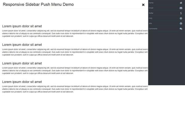 Responsive Sidebar Push Menu with jQuery and CSS3 (Custom)