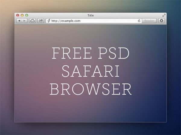 Safari browser window psd mockups