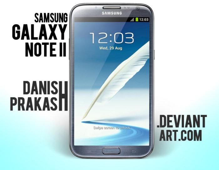 Samsung Galaxy Note II [Blue] [psd]