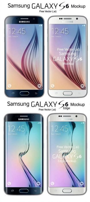 Samsung Galaxy S6 & Edge Mockup (Custom)