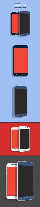 Samsung Galaxy S6 Flat PSD Mockup (Custom)