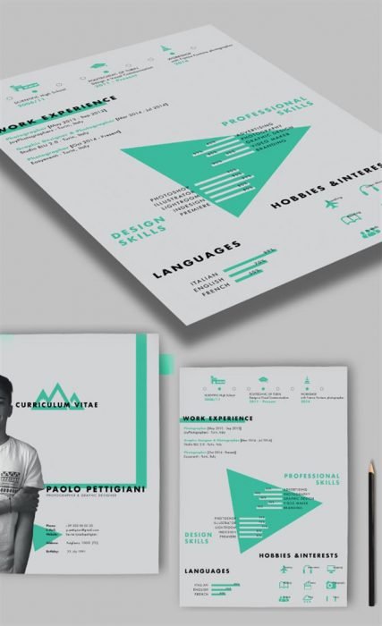 Self Promotion Free CV  Resume PSD Template (Custom)