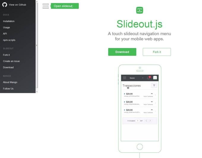 Slideout js (Custom)