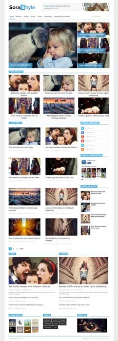 Sora Style Responsive Blogger Template (Custom)