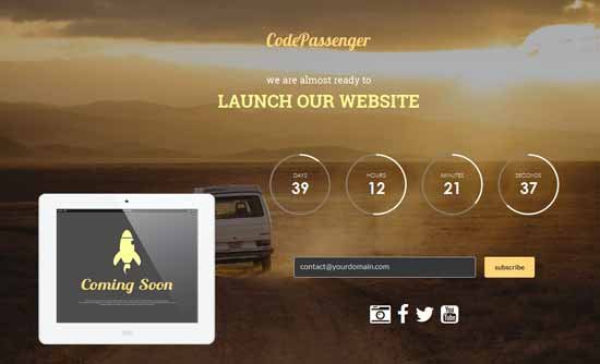 Sunrise – Responsive HTML5 Coming Soon Template