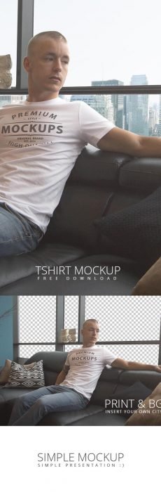 T-shirt PSD Mockup - Free Download (Custom)