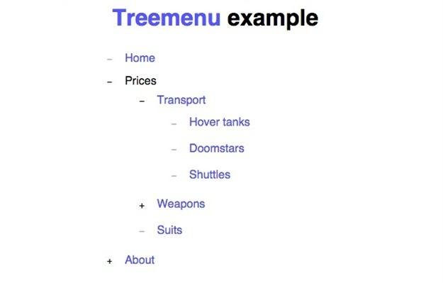Tree Menu js (Custom)