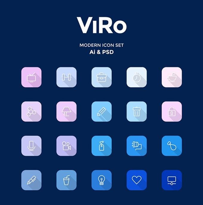 Viro – Modern Icon Set (Custom)