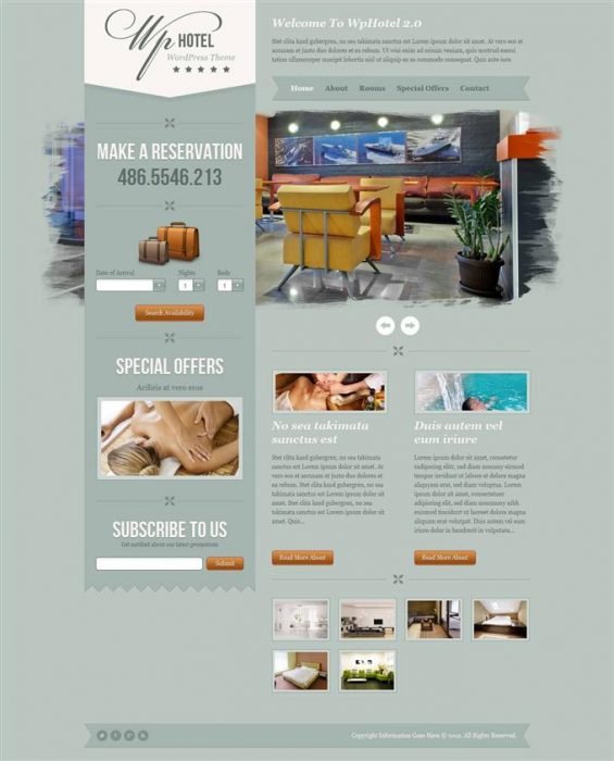 WP hotel WordPress theme (Custom)