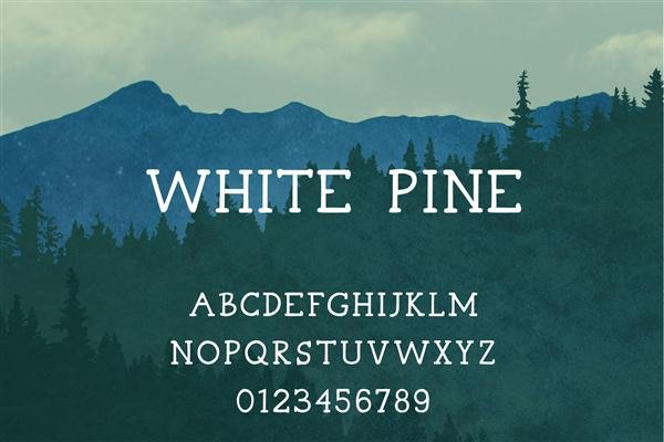 White Pine free font (Custom)