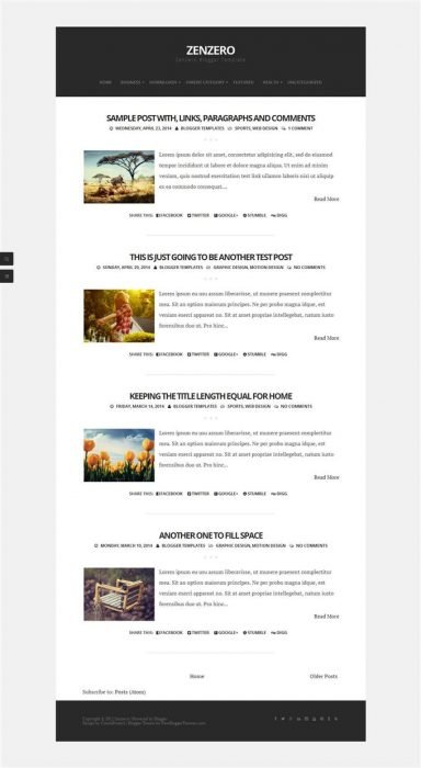 Zenzero Blogger Template (Custom)