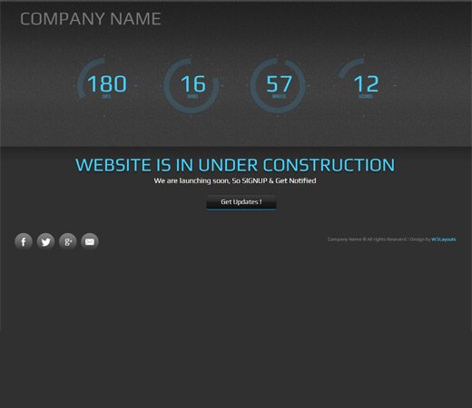 peedo Under Construction Mobile Website Template
