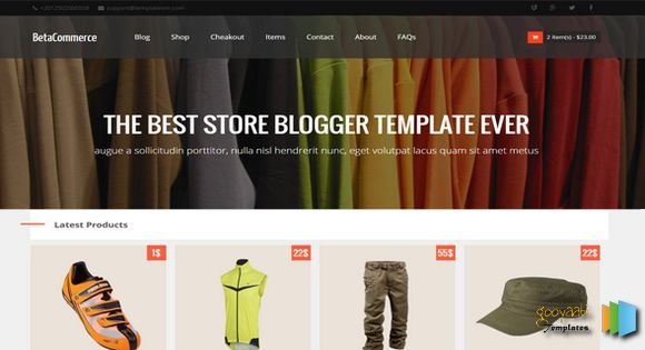 BetaCommerce store Online Shopping Store Blogger Template