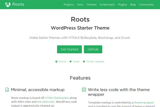 Roots  Free Blank WordPress Themes