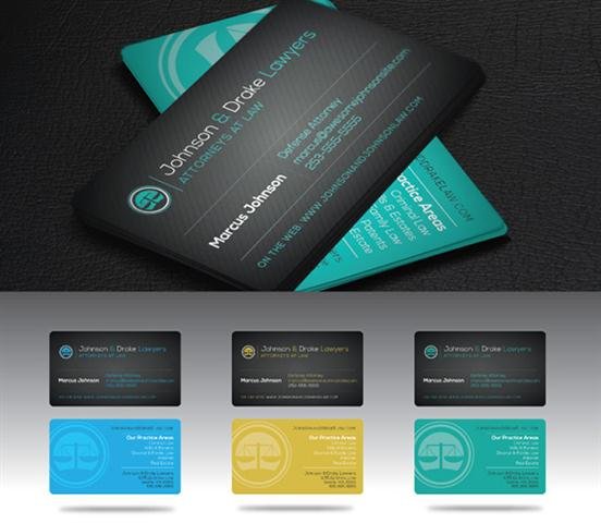 Attorney Business Card Template (Small)