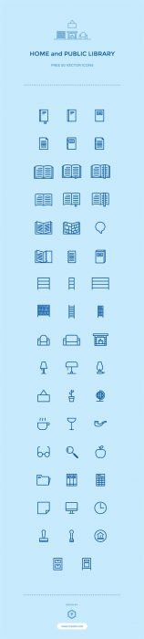 50 Free Library  vector Icons (Custom)