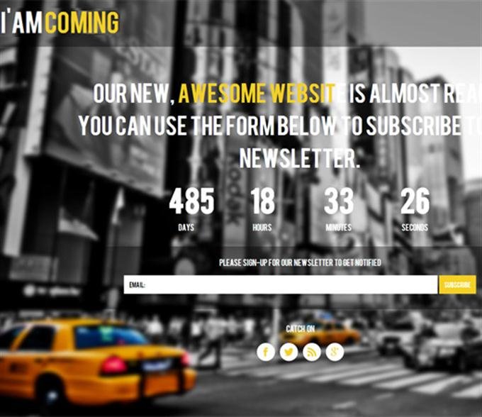 Am coming Under Construction Mobile Website Template (Custom)
