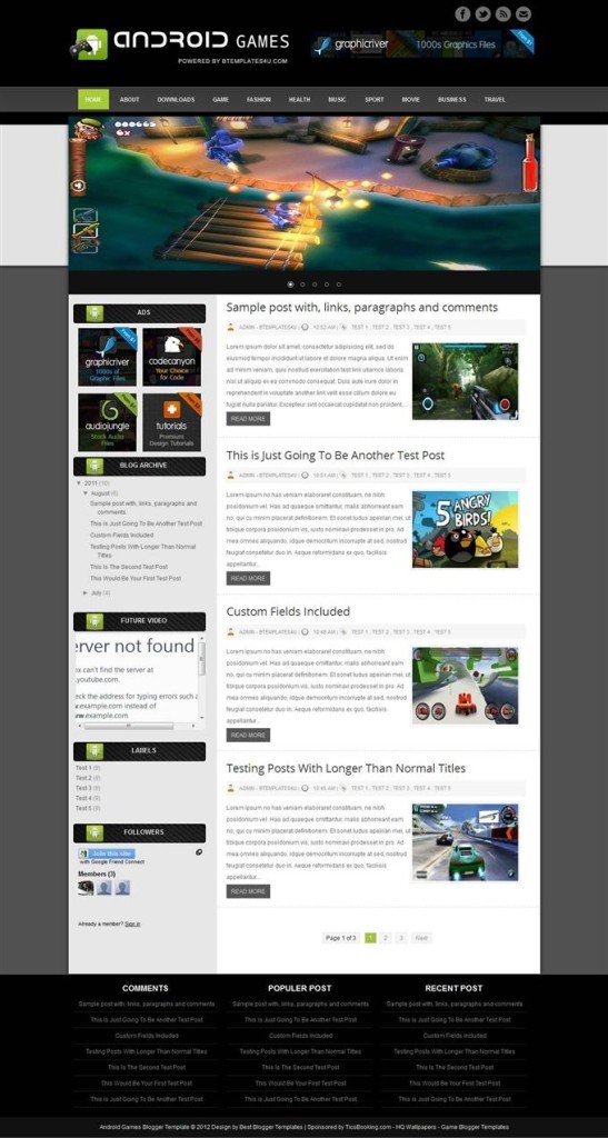 34 Best Free Gaming Responsive Blogger Templates - TechClient