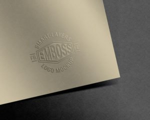 Embossed Paper Logo Mockup Psd Techclient