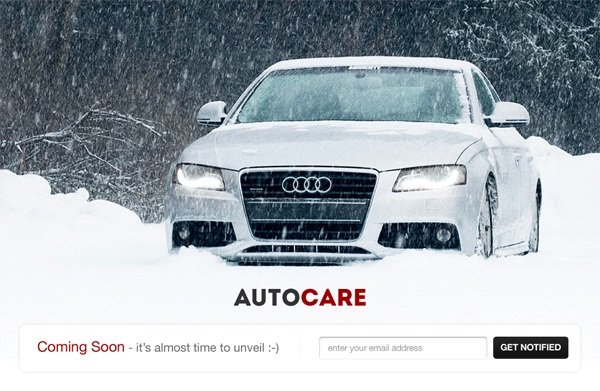 Free Coming Soon Template  Auto Care