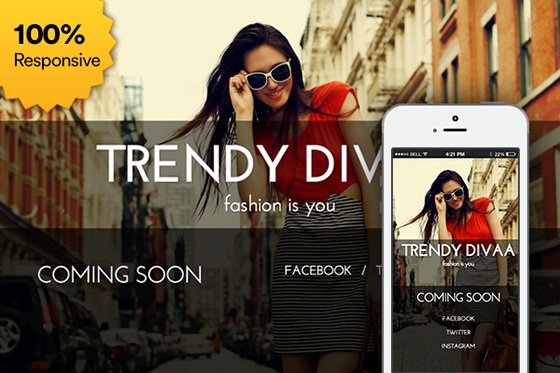 Free Coming Soon Template Trendy Divaa