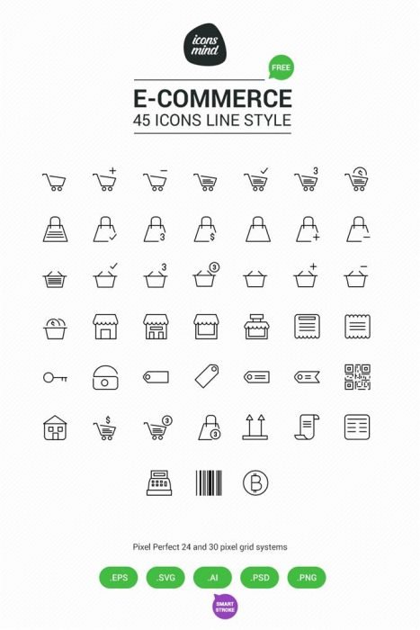 Free E Commerce Icons by Icons Mind (Custom)