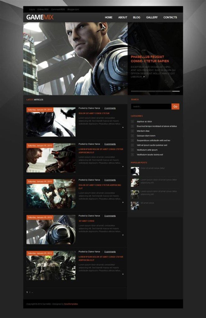 34 Best Free Gaming Responsive Blogger Templates - TechClient