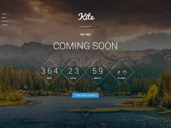Kite – Free Responsive Coming Soon HTML5 Template