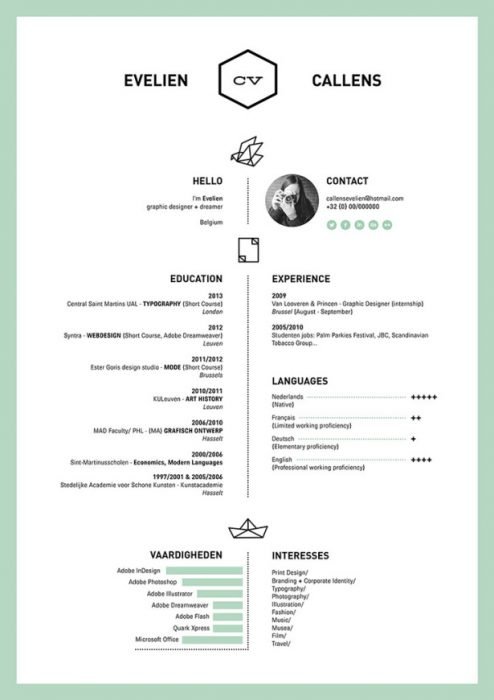 Resume by Evelien Callens
