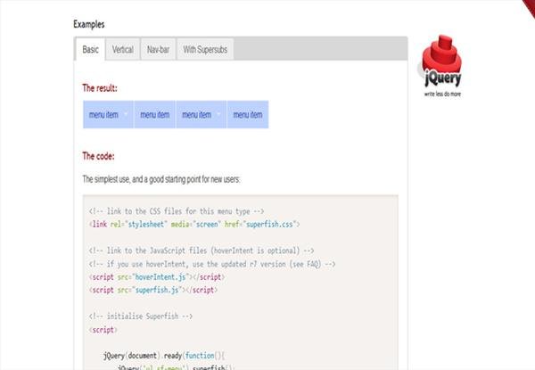 Superfish – Free jQuery Dropdown Menu Plugin (Custom) - TechClient