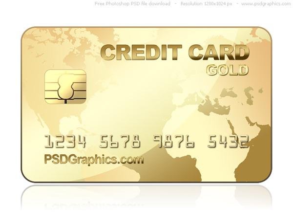 gold credit card template (Custom)